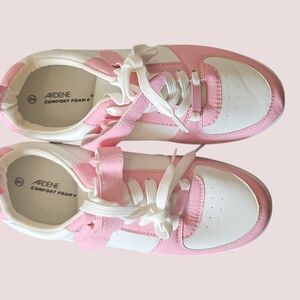 Ardene Pink & White Sneakers -Size 9